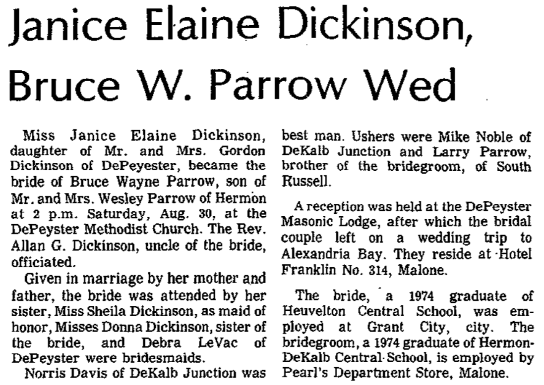 Part 2 Malone (NY) Pearl’s Department Store A Family of Stores