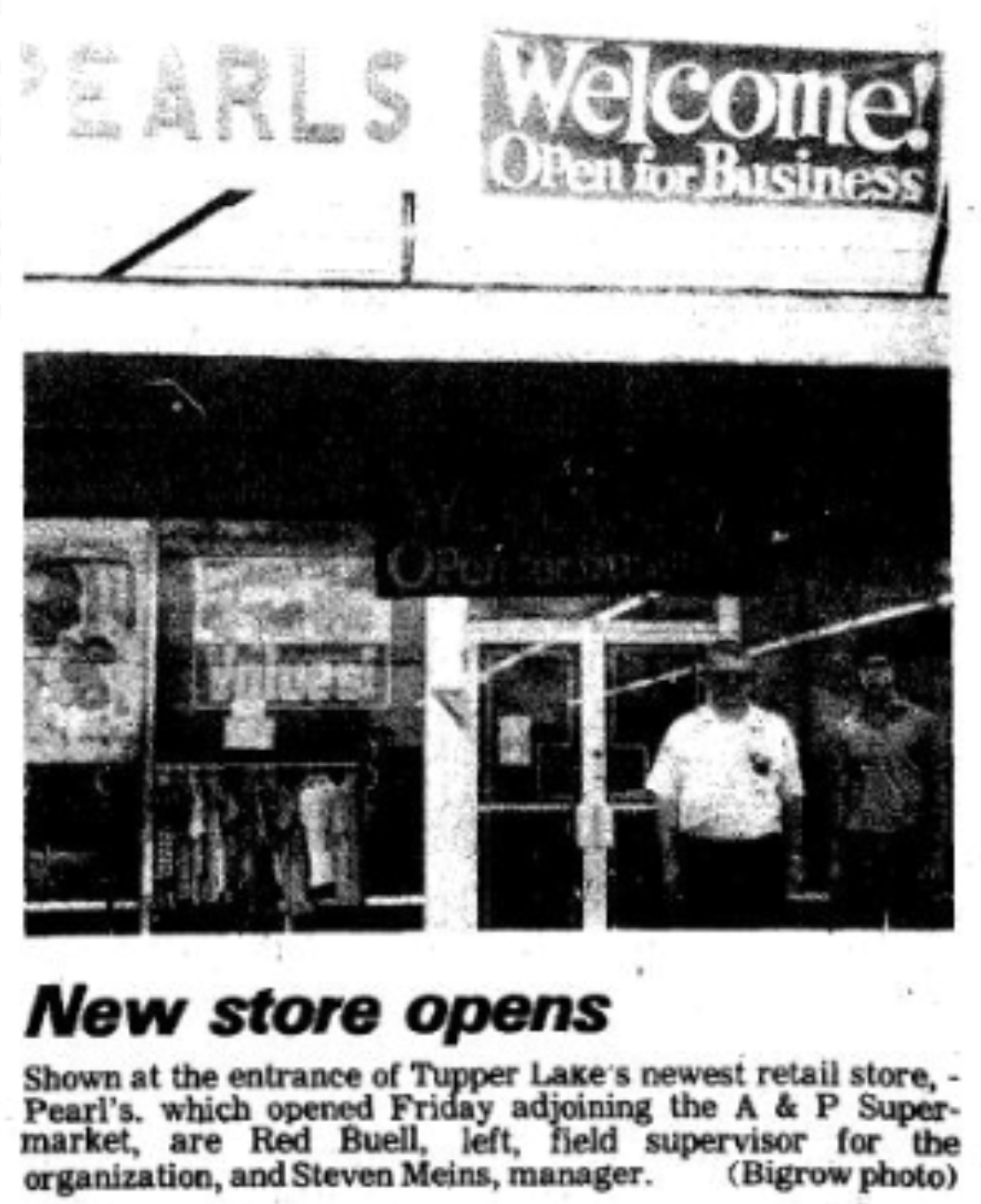 Part 2 Tupper Lake (NY) Pearl’s Department Store A Family of Stores