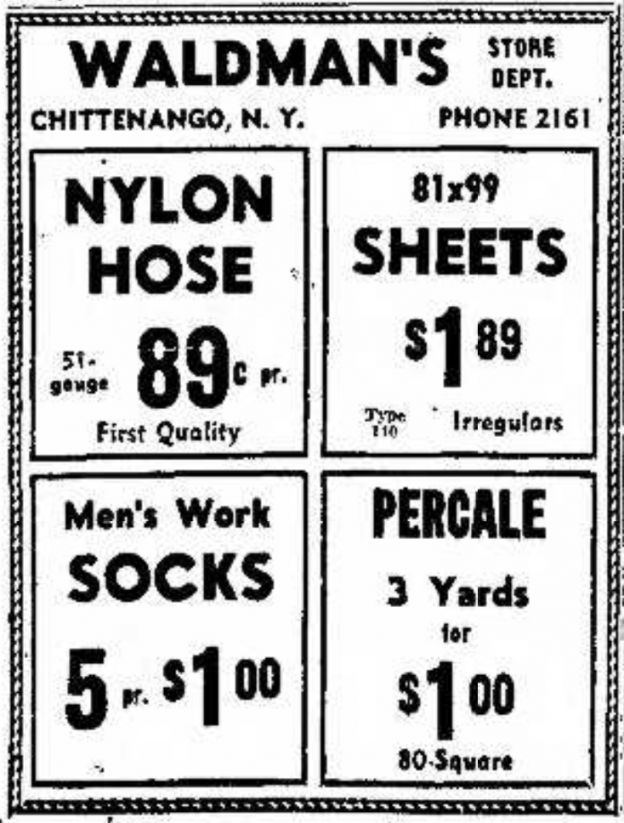 Part 2 Chittenango (NY) Waldman’s Department Store A Family of Stores