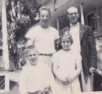 [L to R, T to B} Larry Ahrens, Wilfred ("Bill") Cohen, Bill's son Jay Cohen and oldest daughter Laura Cohen